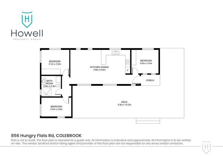 Floorplan of Homely house listing, 856 Hungry Flats Road, Colebrook TAS 7027