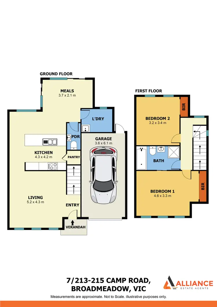 Floorplan of Homely townhouse listing, 7/213-215 Camp Road, Broadmeadows VIC 3047