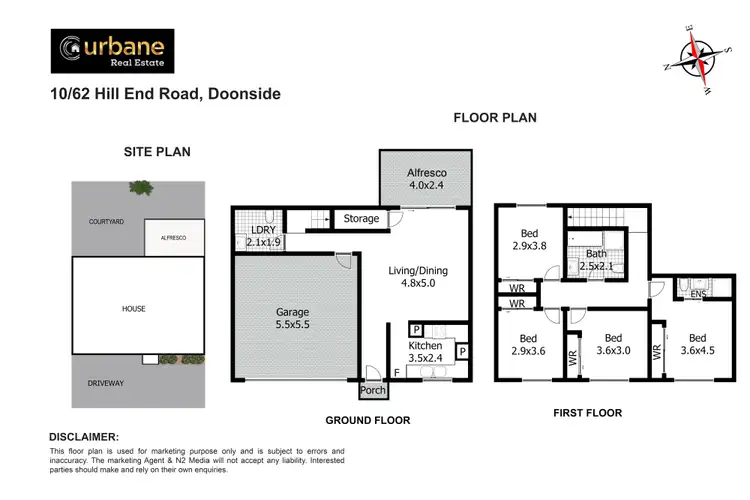 Floorplan of Homely townhouse listing, 10/62 Hill End Road, Doonside NSW 2767