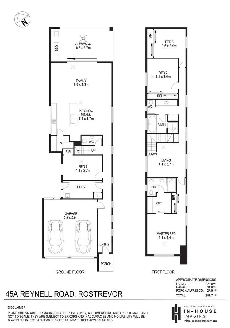 Floorplan of Homely house listing, 45A Reynell Road, Rostrevor SA 5073