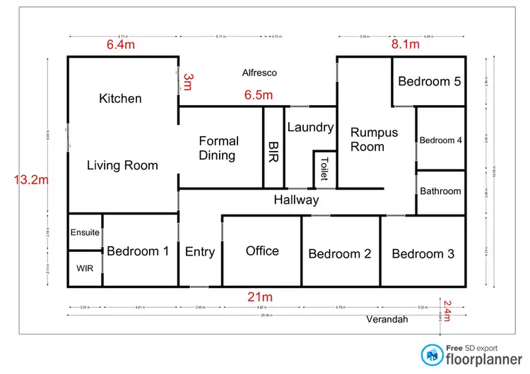 Floorplan of Homely rural property listing, 42 MacKay Street, Nhill VIC 3418
