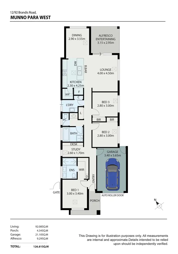 Floorplan of Homely house listing, 12/92 Brandis Road, Munno Para West SA 5115