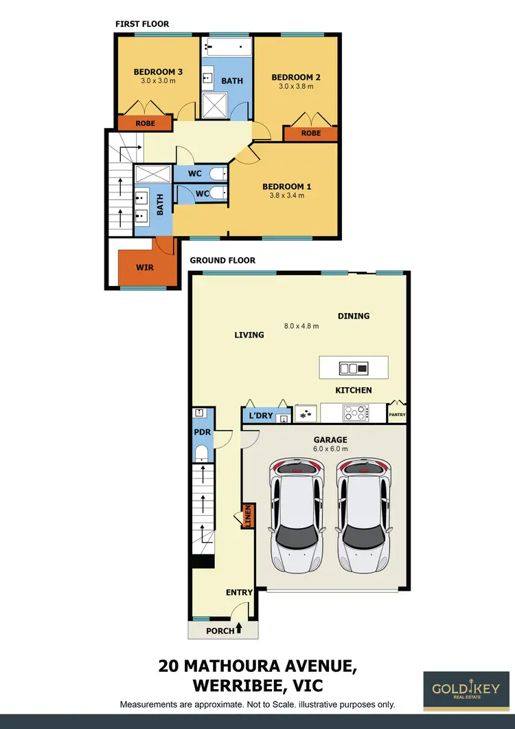 Floorplan of Homely townhouse listing, 20 Mathoura Avenue, Werribee VIC 3030