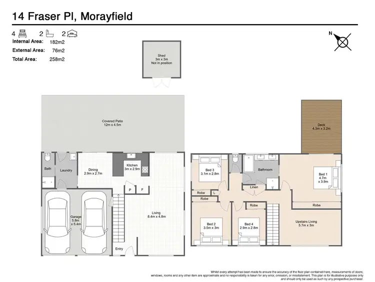 Floorplan of Homely house listing, 14 Fraser Place, Morayfield QLD 4506