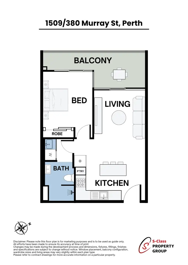Floorplan of Homely apartment listing, 1509/380 Murray Street, Perth WA 6000