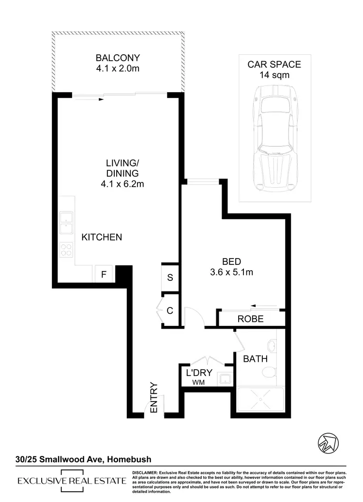 Floorplan of Homely apartment listing, 30/25 Smallwood Avenue, Homebush NSW 2140