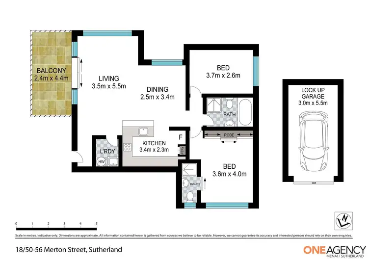 Floorplan of Homely unit listing, 18/50-56 Merton Street, Sutherland NSW 2232