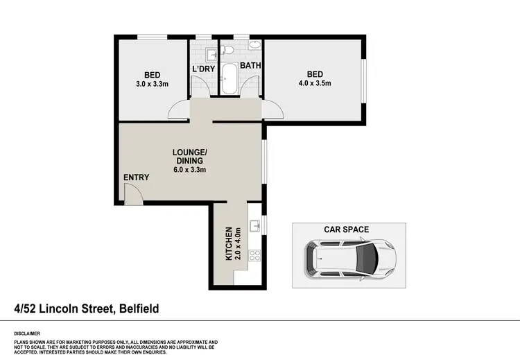 Floorplan of Homely unit listing, 4/52 Lincoln Street, Belfield NSW 2191