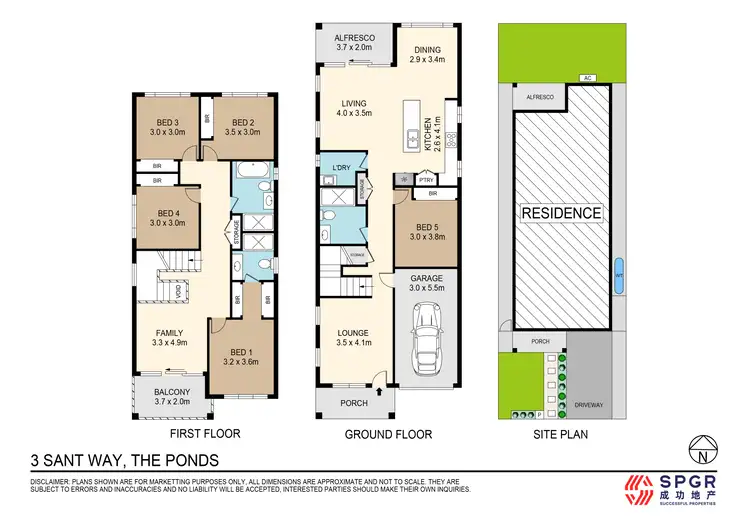 Floorplan of Homely house listing, 3 Sant Way, The Ponds NSW 2769