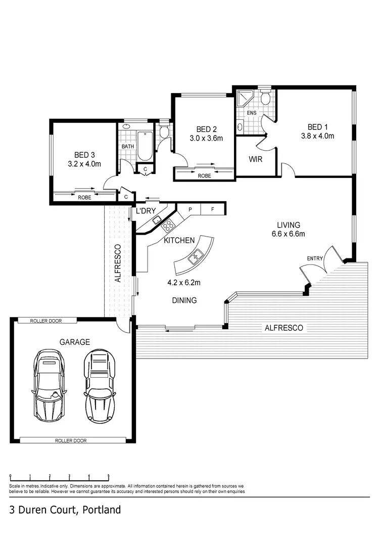 Floorplan of Homely house listing, 3 Duren Court, Portland VIC 3305