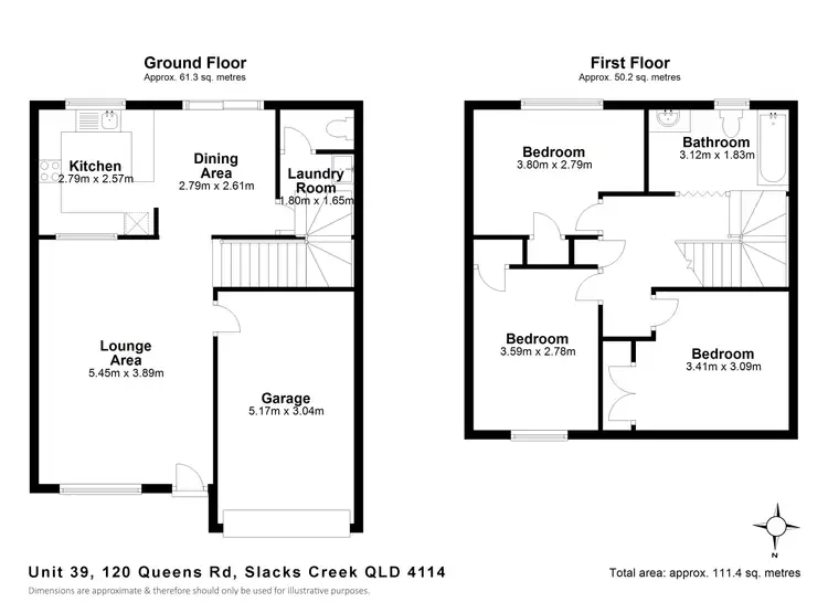 Floorplan of Homely townhouse listing, 39/120 Queens Road, Slacks Creek QLD 4127