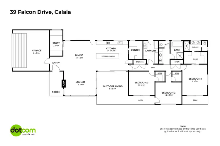 Floorplan of Homely house listing, 39 Falcon Drive, Calala NSW 2340