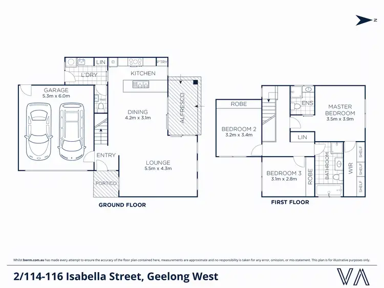 Floorplan of Homely townhouse listing, 2/114 Isabella Street, Geelong West VIC 3218