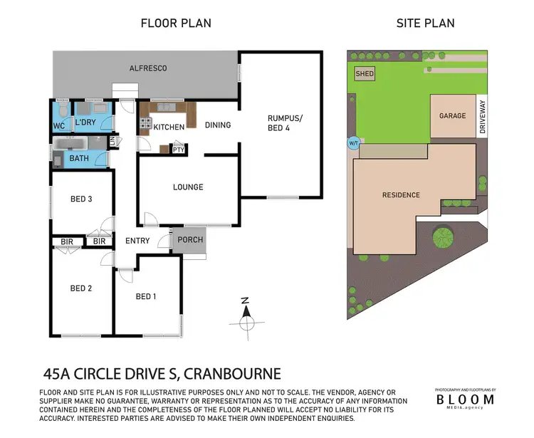 Floorplan of Homely house listing, 45A Circle Drive South, Cranbourne VIC 3977