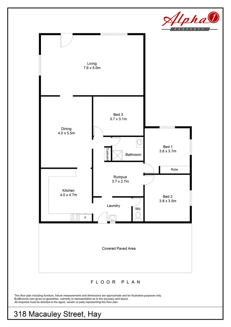 Floorplan of Homely house listing, 318 Macauley Street, Hay NSW 2711