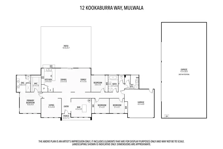 Floorplan of Homely house listing, 12 Kookaburra Way, Mulwala NSW 2647