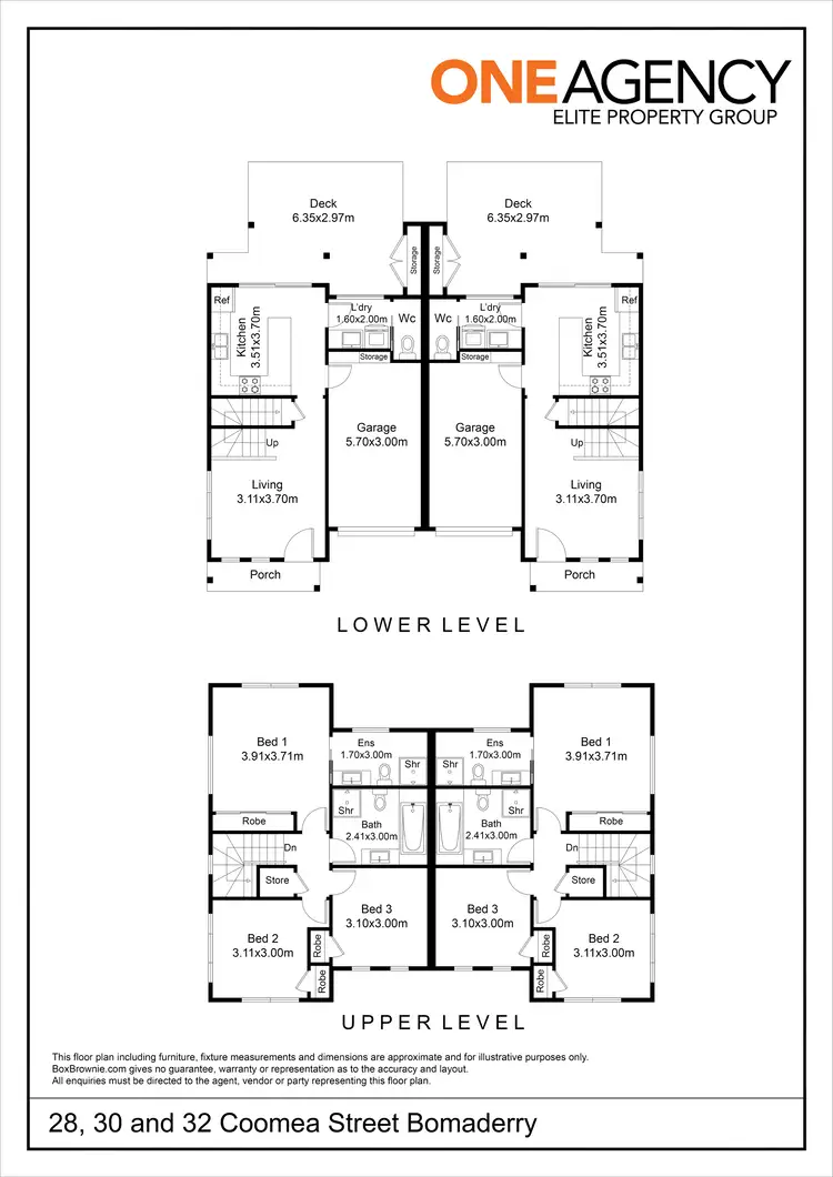 Floorplan of Homely townhouse listing, 28 - 30 Coomea Street, Bomaderry NSW 2541