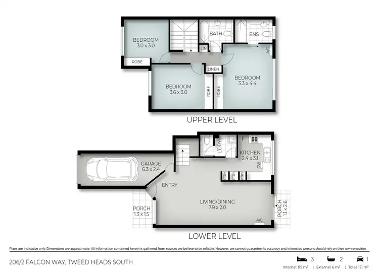 Floorplan of Homely unit listing, 206/2 Falcon Way, Tweed Heads South NSW 2486