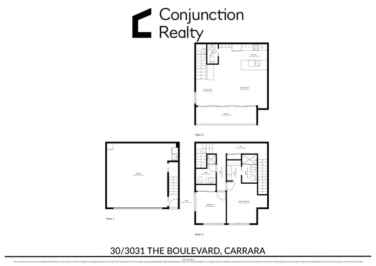 Floorplan of Homely townhouse listing, 30/3031 The Boulevard, Carrara QLD 4211