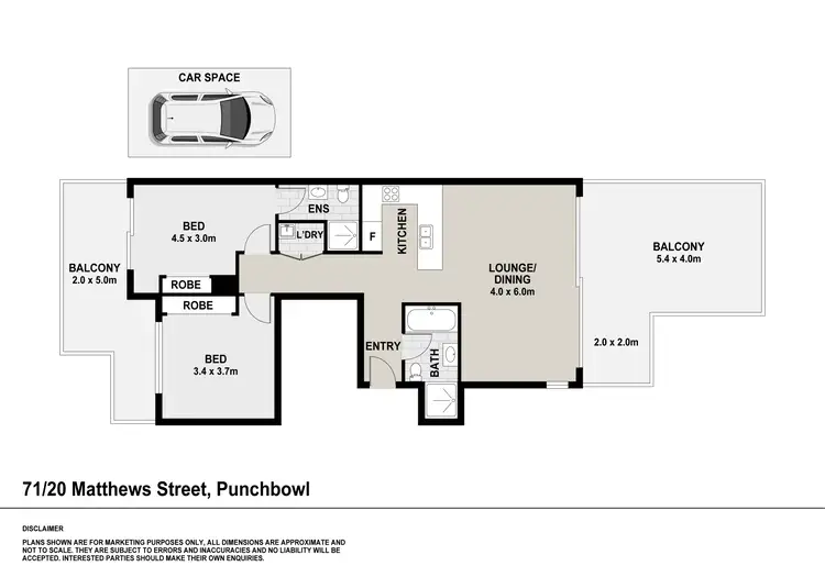 Floorplan of Homely unit listing, 71/20 Matthews Street, Punchbowl NSW 2196