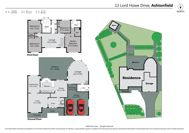 Floorplan of Homely house listing, 13 Lord Howe Drive, Ashtonfield NSW 2323