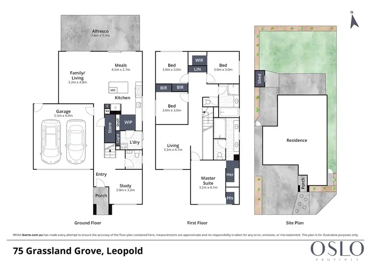 Floorplan of Homely house listing, 75 Grassland Grove, Leopold VIC 3224
