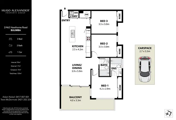 Floorplan of Homely apartment listing, 2/462 Hawthorne Road, Bulimba QLD 4171