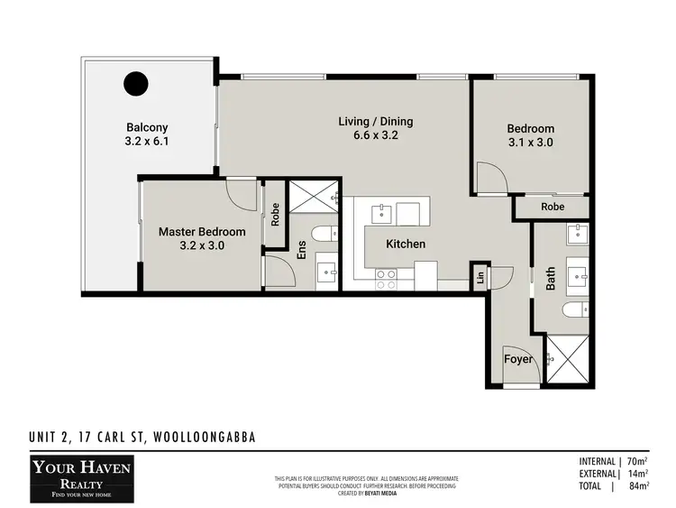 Floorplan of Homely apartment listing, 2/17 Carl Street, Woolloongabba QLD 4102
