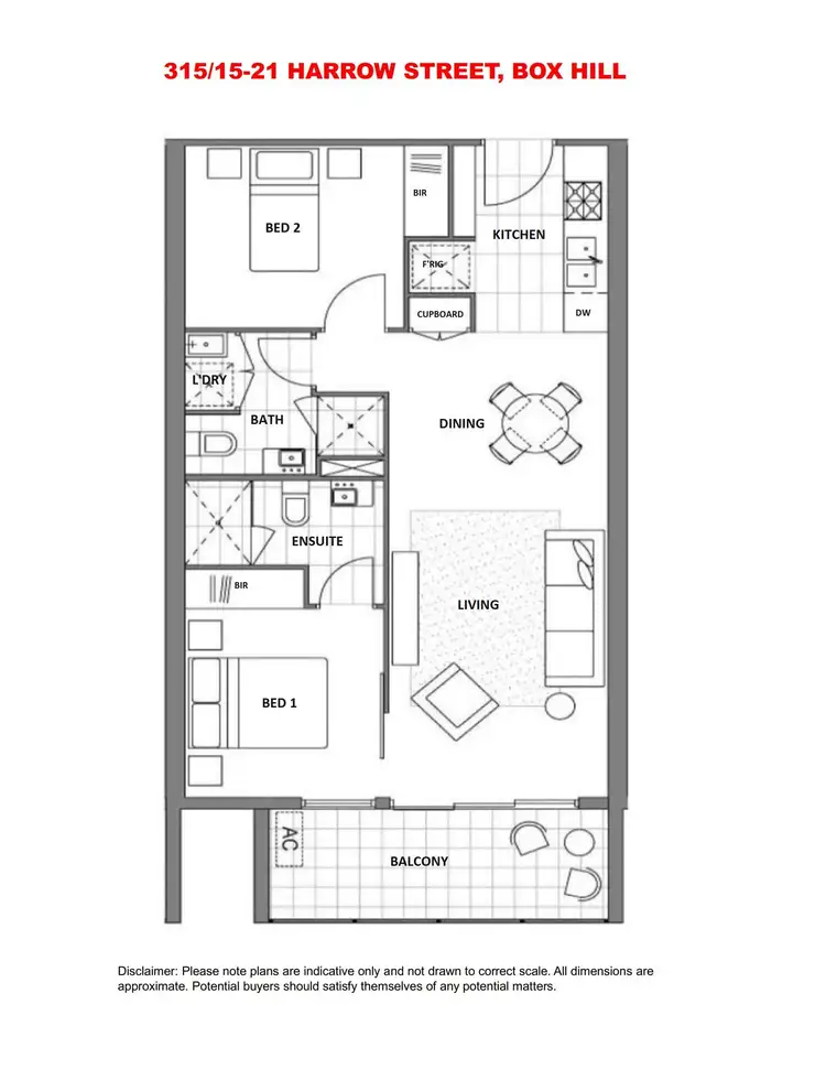 Floorplan of Homely apartment listing, 315/15-21 HARROW STREET, Box Hill VIC 3128