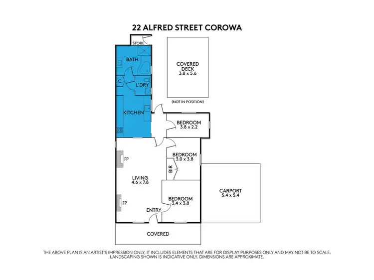 Floorplan of Homely house listing, 22 Alfred Street, Corowa NSW 2646