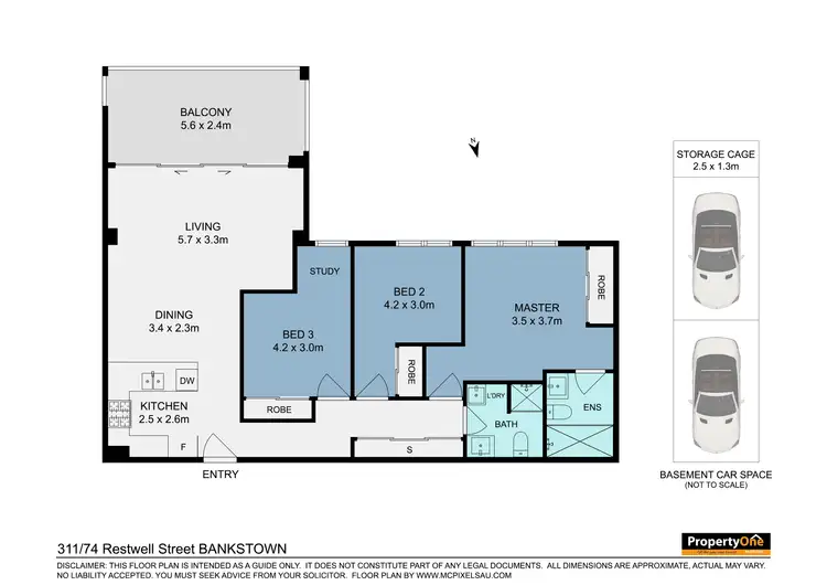 Floorplan of Homely apartment listing, 311/74 Restwell Street, Bankstown NSW 2200