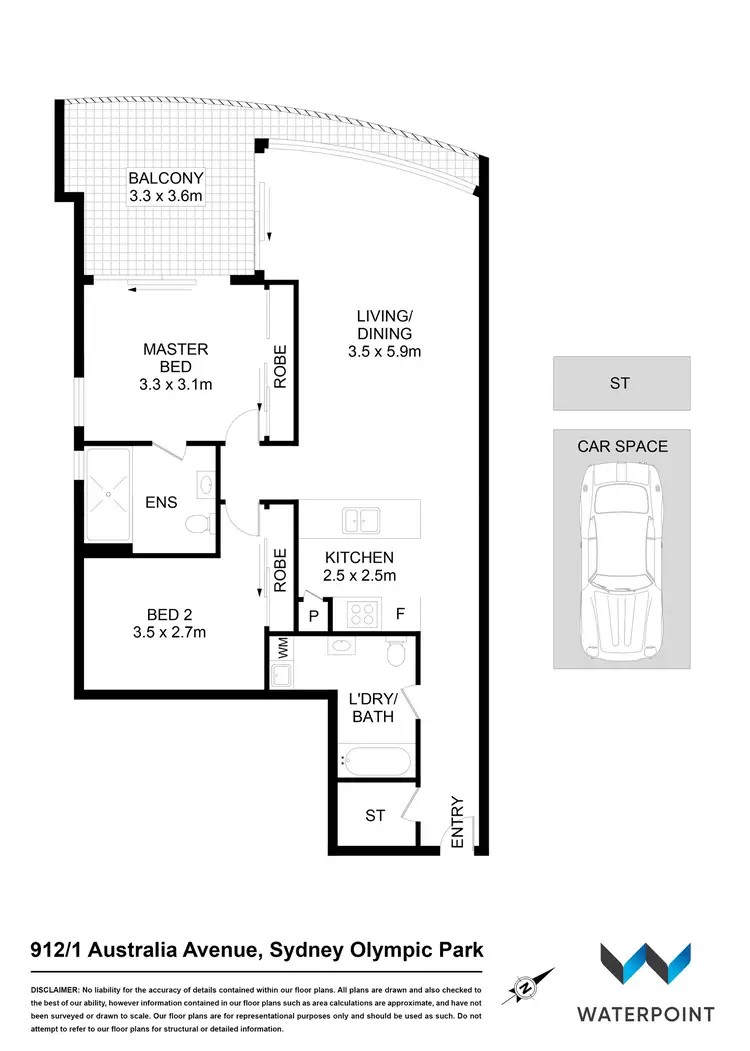 Floorplan of Homely apartment listing, 912/1 Australia Avenue, Sydney Olympic Park NSW 2127