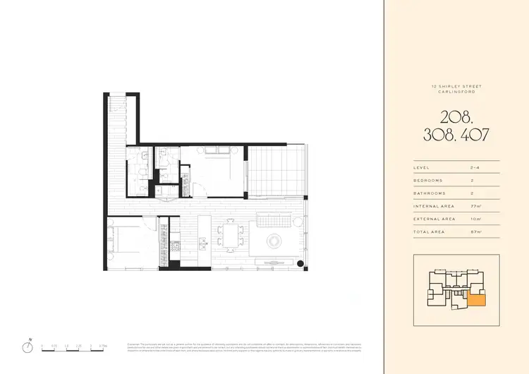 Floorplan of Homely apartment listing, 2Bed/12 Shirley Street, Carlingford NSW 2118