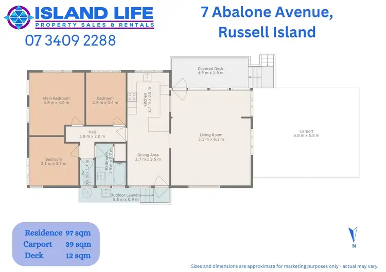 Floorplan of Homely house listing, 7 Abalone Avenue, Russell Island QLD 4184
