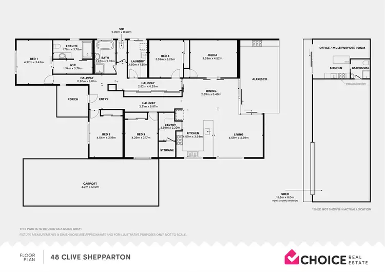 Floorplan of Homely house listing, 48 Clive Street, Shepparton VIC 3630