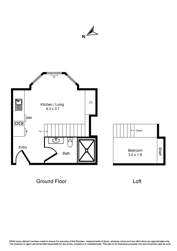 Floorplan of Homely studio listing, 11/15-17 Charnwood Road, St Kilda VIC 3182