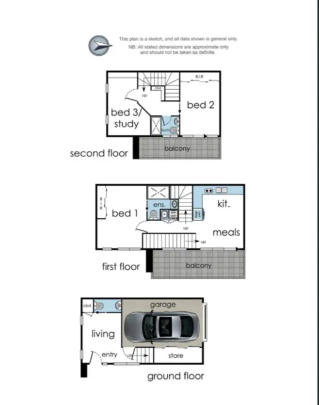 Floorplan of Homely townhouse listing, 4/19 Nelson Street, Ringwood VIC 3134
