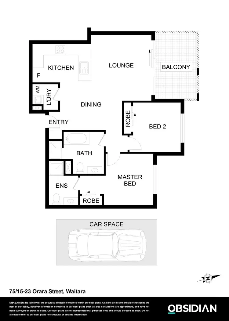 Floorplan of Homely apartment listing, 75/15-23 Orara Street, Waitara NSW 2077
