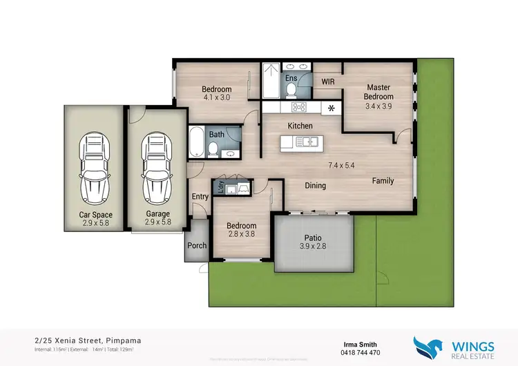 Floorplan of Homely semi-detached listing, 2/25 Xenia Street, Pimpama QLD 4209
