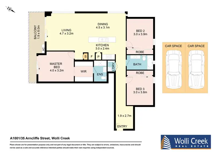 Floorplan of Homely apartment listing, A1001/35 Arncliffe Street, Wolli Creek NSW 2205