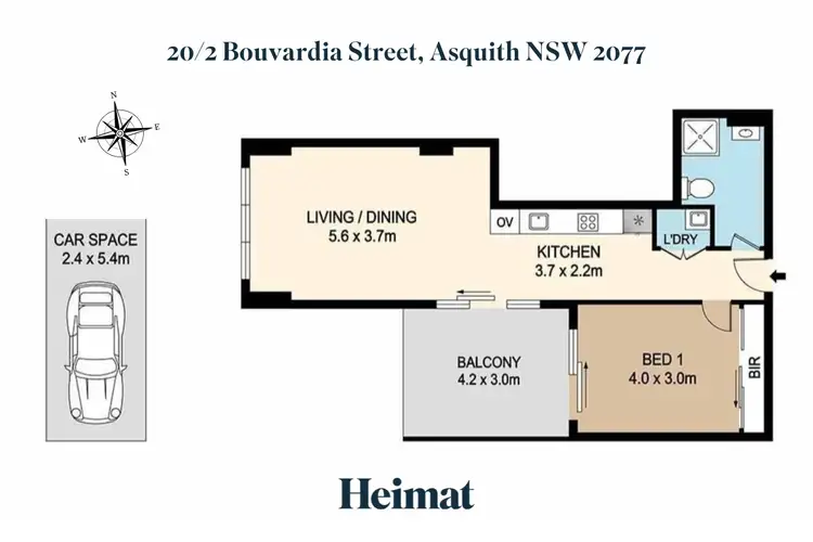 Floorplan of Homely apartment listing, 20/2 Bouvardia Street, Asquith NSW 2077