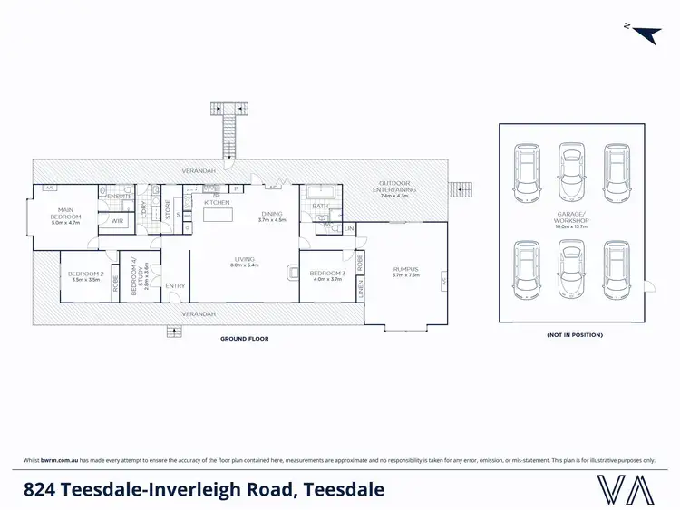 Floorplan of Homely house listing, 824 Teesdale-Inverleigh Road, Teesdale VIC 3328