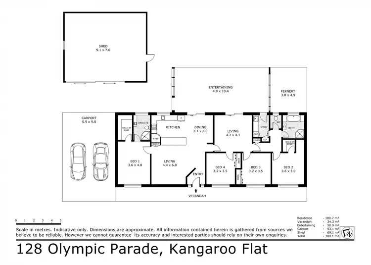 Floorplan of Homely house listing, 128 Olympic Parade, Kangaroo Flat VIC 3555