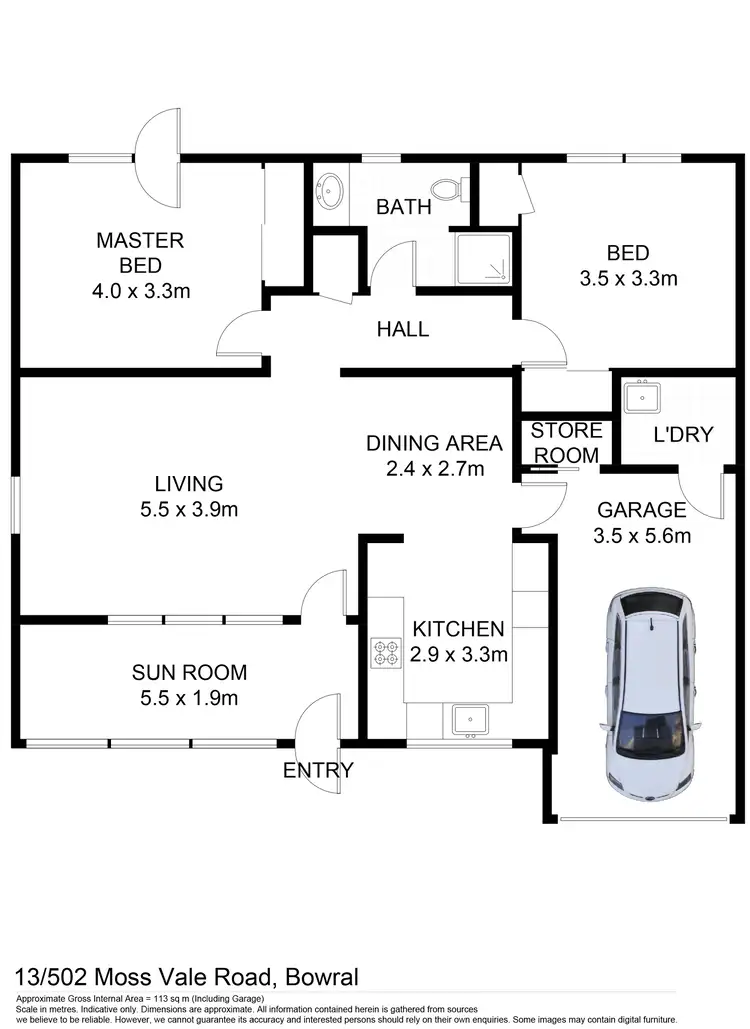 Floorplan of Homely villa listing, 13/502-508 Moss Vale Road, Bowral NSW 2576
