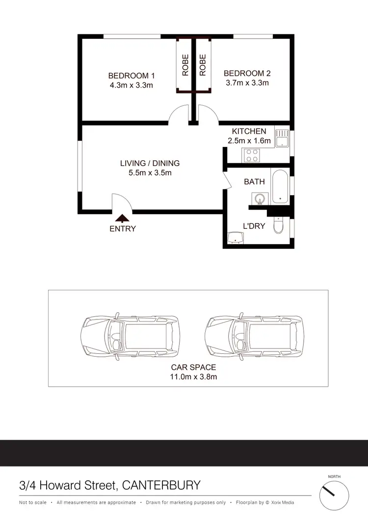 Floorplan of Homely unit listing, 3/4 Howard St, Canterbury NSW 2193