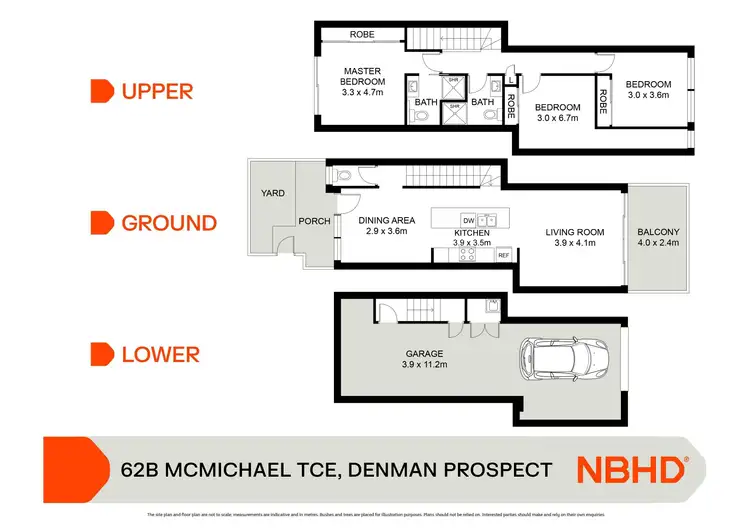 Floorplan of Homely townhouse listing, 62B McMichael Terrace, Denman Prospect ACT 2611