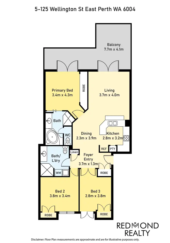 Floorplan of Homely apartment listing, 5/125 Wellington Street, East Perth WA 6004