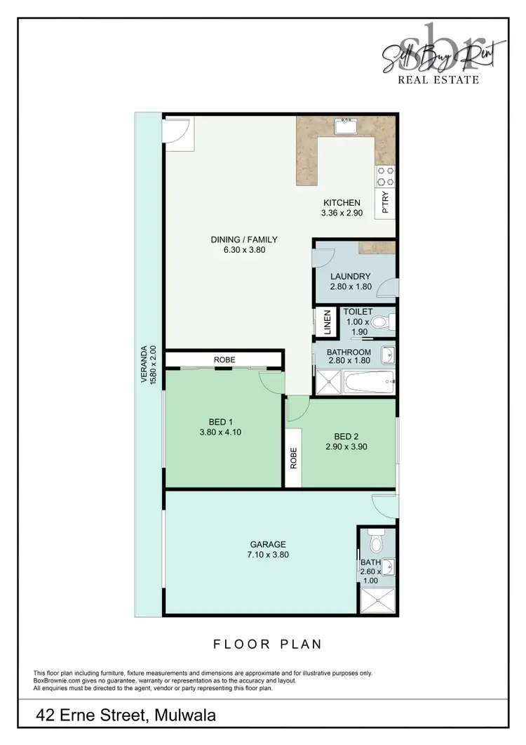 Floorplan of Homely house listing, 42 ERNE STREET, Mulwala NSW 2647