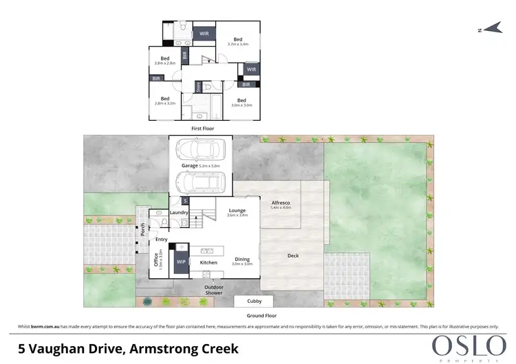 Floorplan of Homely house listing, 5 Vaughan Drive, Armstrong Creek VIC 3217