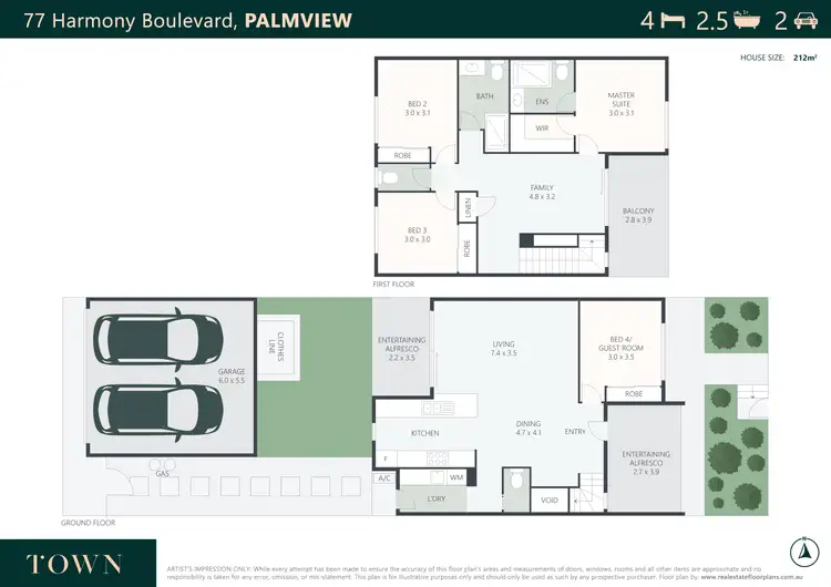 Floorplan of Homely house listing, 77 Harmony Boulevard, Palmview QLD 4553